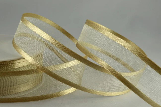 10mm, 15mm, 25mm, 40mm & 70mm Satin Sheer Ribbon x 25 Metre Rolls!10mm / 59 Beige