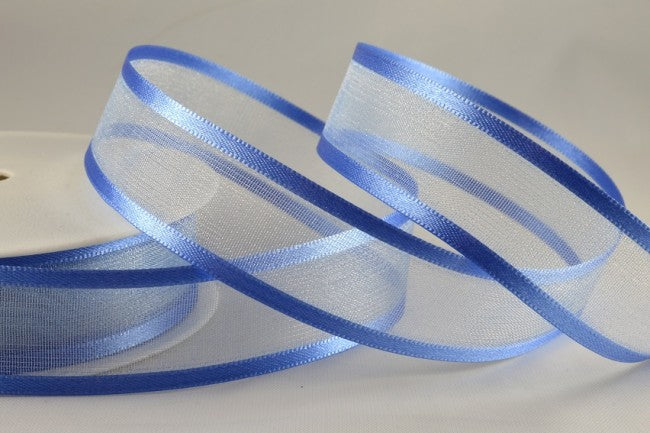 54420 - 10mm, 15mm, 25mm, 40mm & 70mm Satin Sheer Ribbon x 25 Metre Rolls10mm / 72 Royal Blue