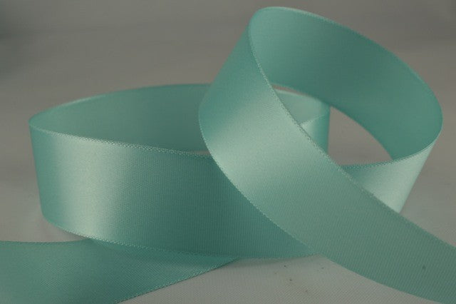 54033 - 15mm, 25mm & 38mm Single Faced Satin Ribbon x 100 Metre Rolls15mm / 73 Sea Mist