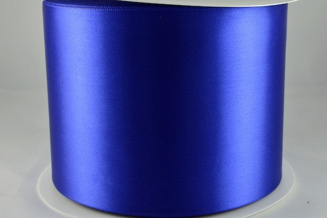 54033 - 100mm Single Sided Satin Sash ribbon x 50 metre rolls!!75 Royal Blue