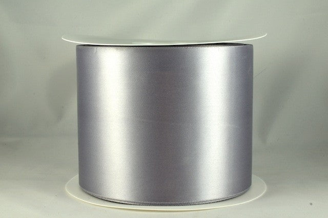 54033 - 100mm Single Sided Satin Sash ribbon x 50 metre rolls!!84 Silver