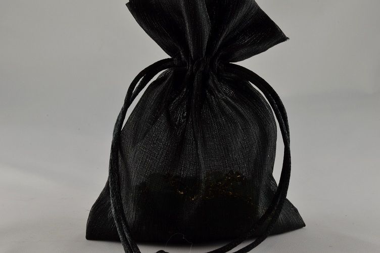 Pack of 6 Black Coloured Satin bags