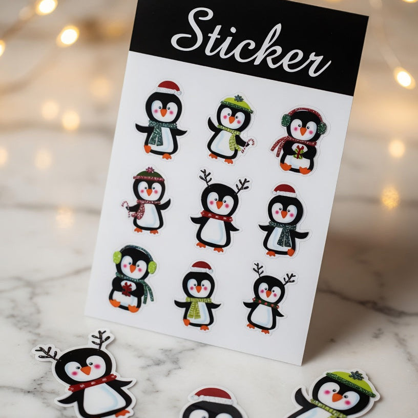 88094 - Christmas Penguin Stickers