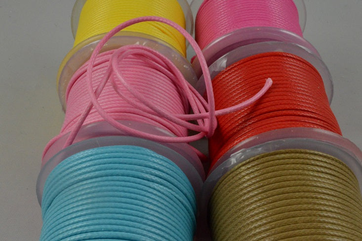 2mm Coloured Rope Waxed Cord x 25 Metre Rolls!