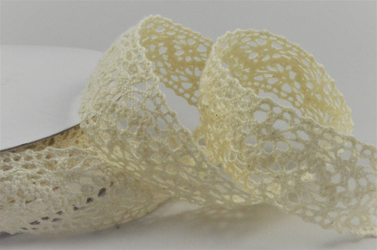 15mm & 25mm Vintage Classic Cotton Lace Ribbon x 10 Metres!15mm / Natural