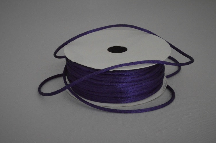 1mm & 2mm Rattail Stringing Satin Cord x 25 Metre Rolls!1mm / 48 Purple