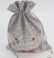 Grey Merry Christmas Printed Gift Bags (3 Bags)