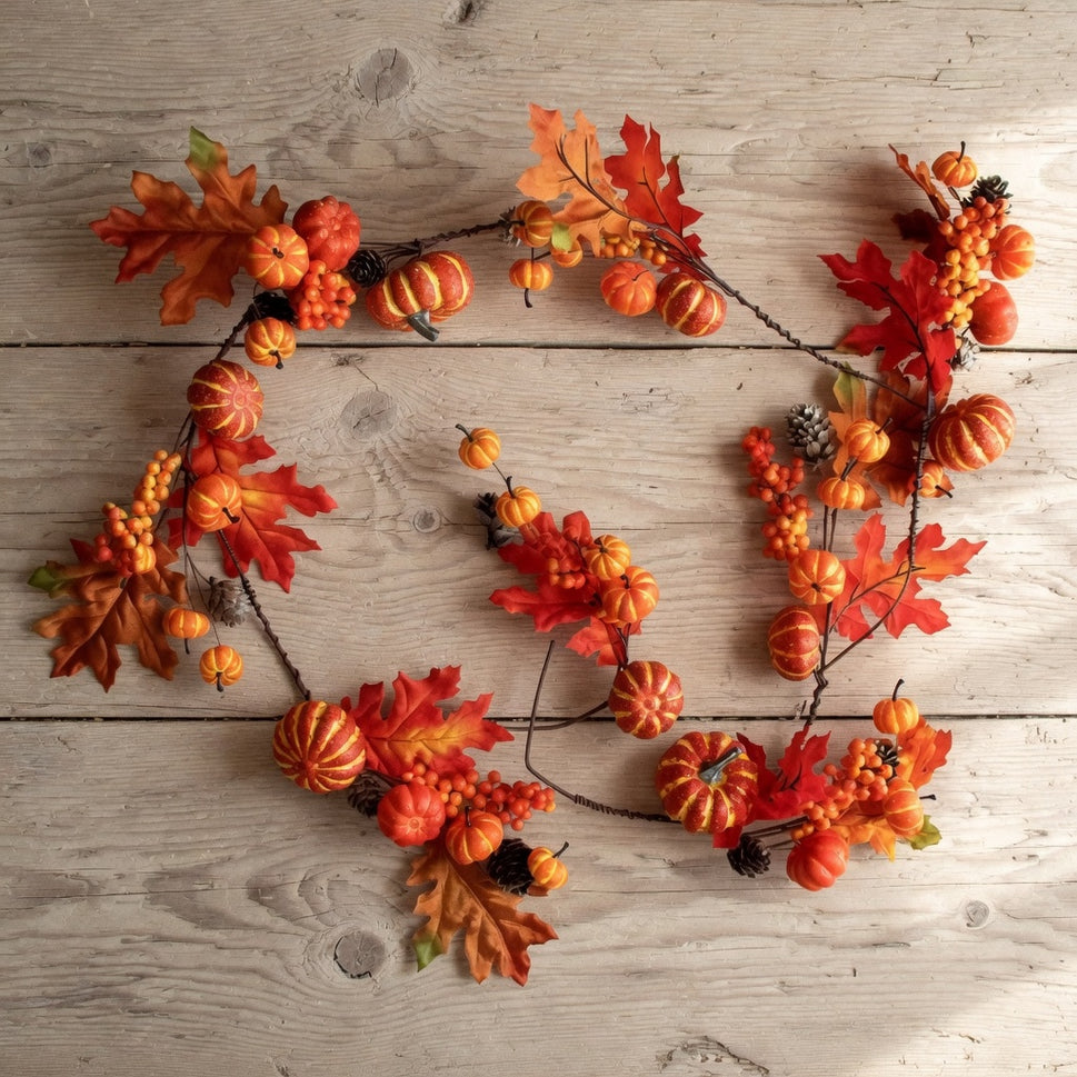 Halloween Leaves & Fruits Garland