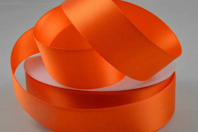 93977 - 3mm, 7, 10, 15, 25, 38 & 50mm Double Faced Satin Ribbon3mm / 26 Orange / 50 Metres
