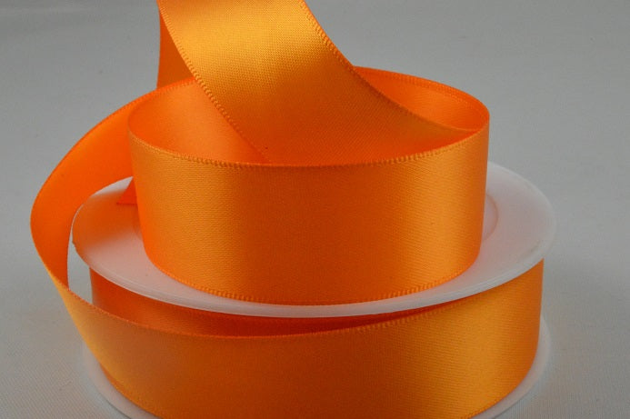 93977 - 3mm, 7, 10, 15, 25, 38 & 50mm Double Faced Satin Ribbon3mm / 28 Light Orange / 50 Metres
