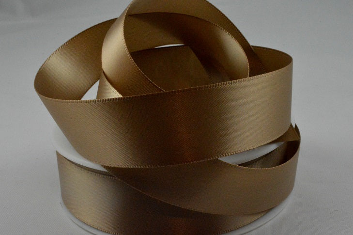 93977 - 3mm, 7, 10, 15, 25, 38 & 50mm Double Faced Satin Ribbon3mm / 55 Light Brown / 50 Metres