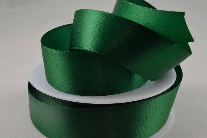 3mm, 7mm, 10mm, 15mm, 25mm, 38mm & 50mm Emerald Green Double Satin Ribbon Rolls