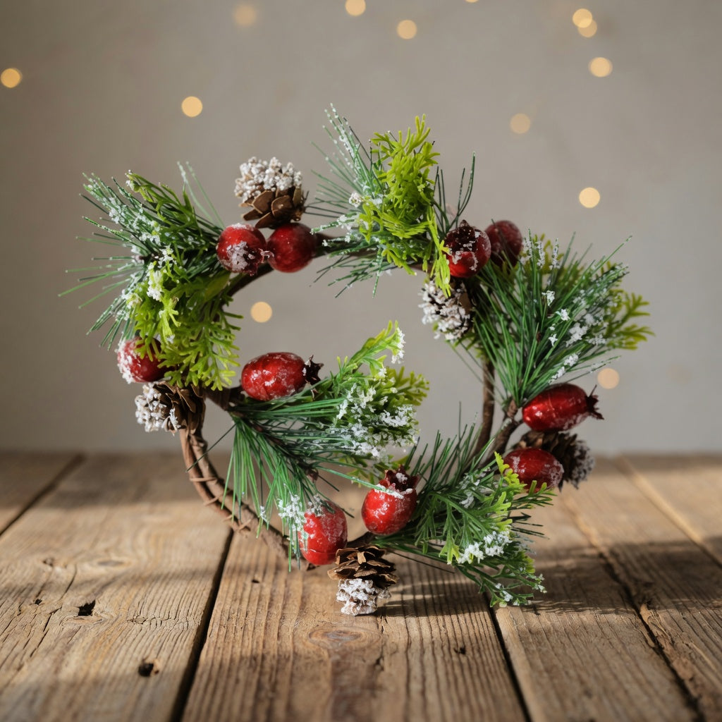 Snowy Pine Needles Wreath