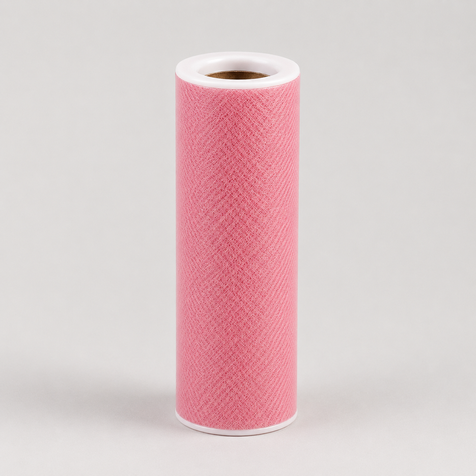 150mm Coloured Nylon Tulle Fabric x 10 Metre Rolls!Baby Pink