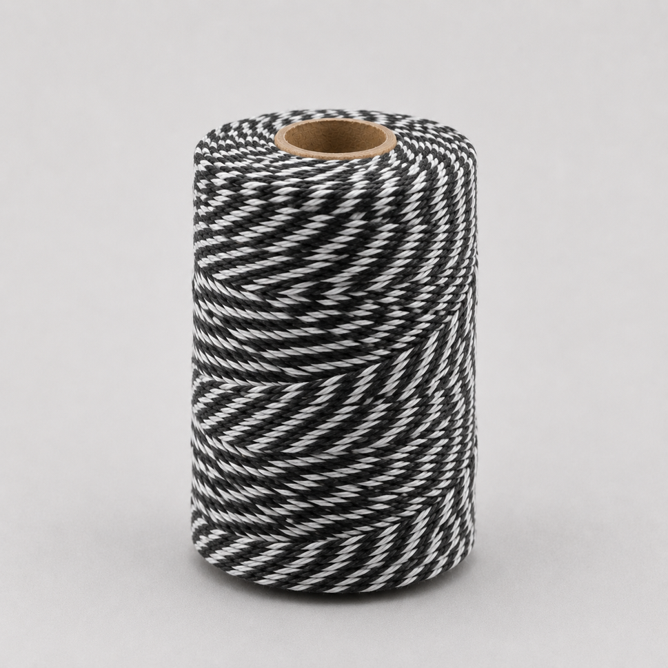 1.5mm Coloured Bakers Twine x 100 Metre Rolls!Black