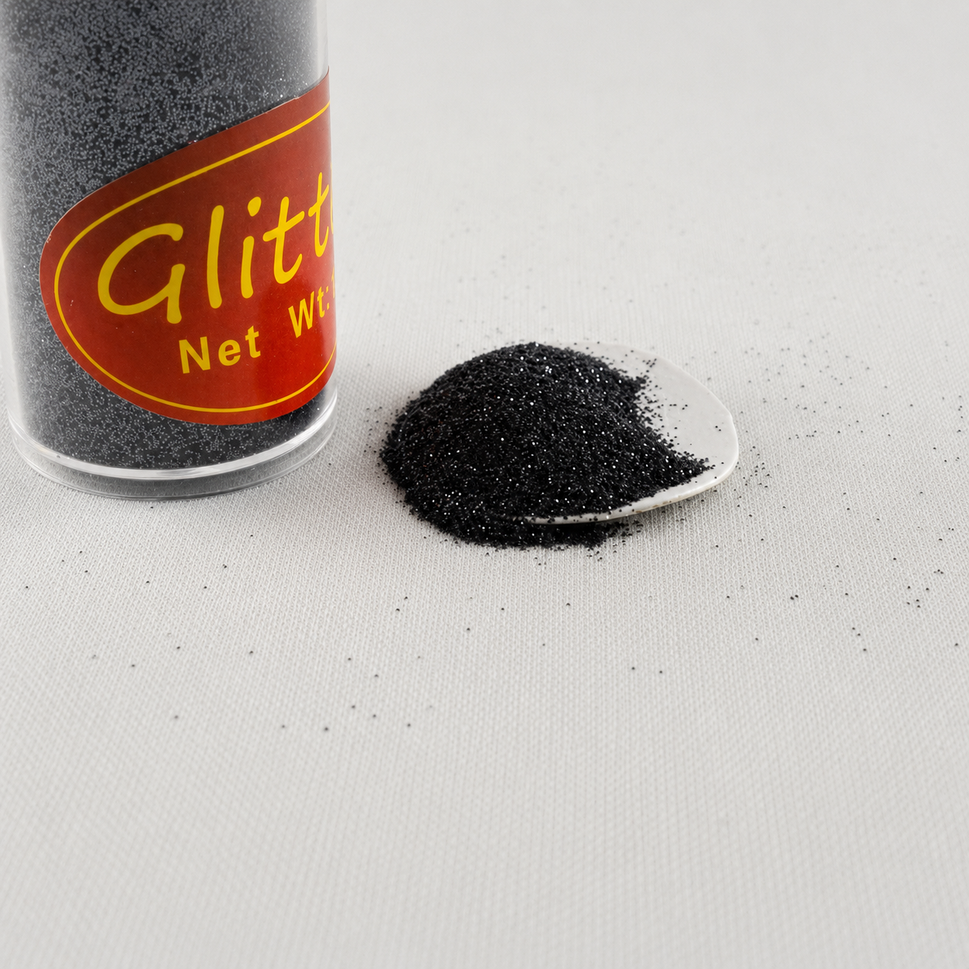 15g Pots of Colourful GlitterBlack