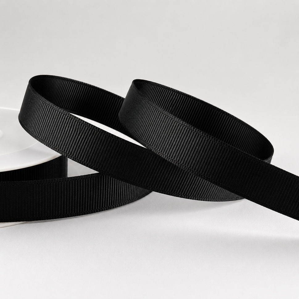 Wholesale Grosgrain Ribbon Rolls 20m, 6-38mm Widths6mm / Black