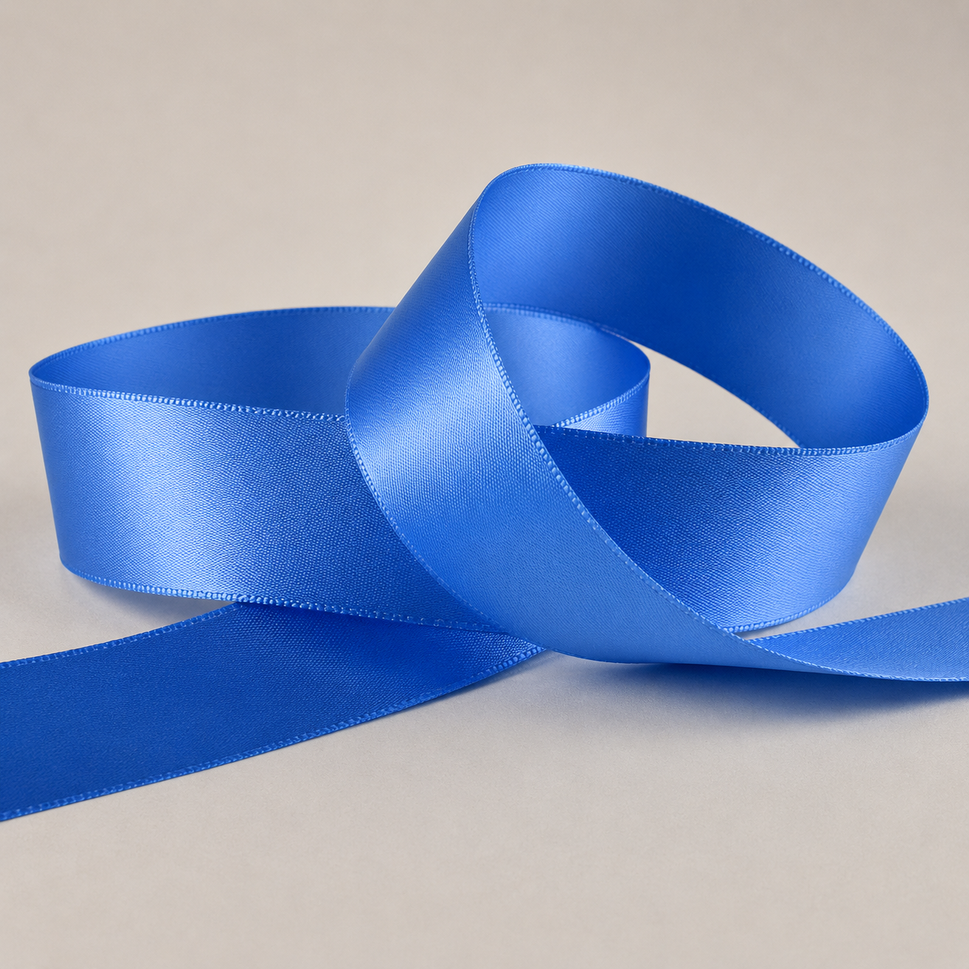 15mm, 25mm & 38mm Single Faced Satin Ribbon x 100 Metre Rolls!15mm / Blue