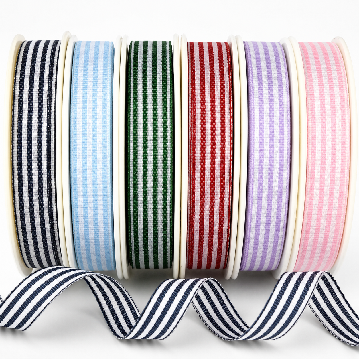 5mm Woven Stripe Ribbon x 25 Metre Rolls!