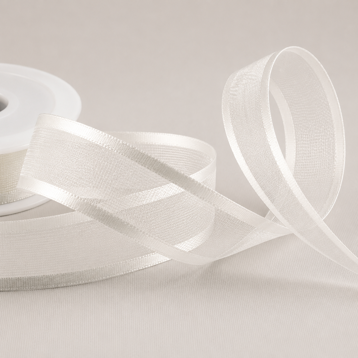 10mm, 15mm, 25mm, 40mm & 70mm Satin Sheer Ribbon x 25 Metre Rolls!