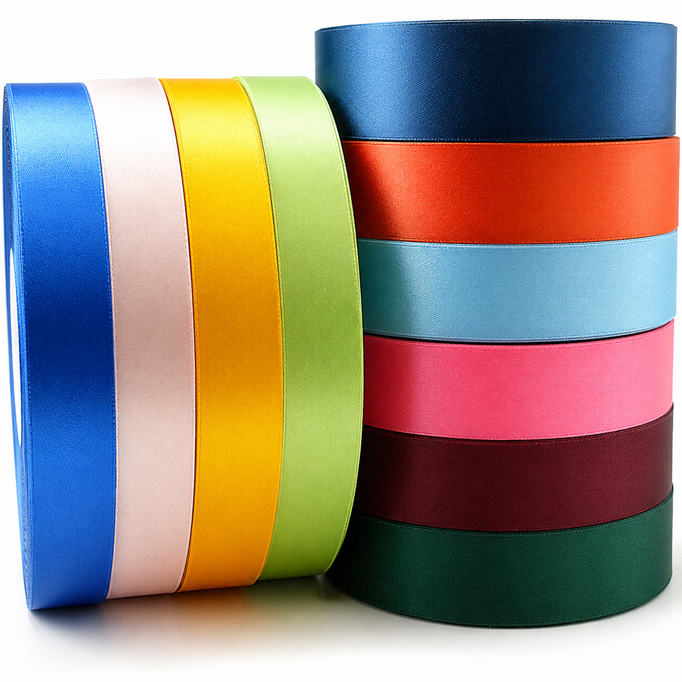 Acetate Satin Ribbon - 15mm, 24mm, 38mm, 50mm - 100 Metre Rolls!