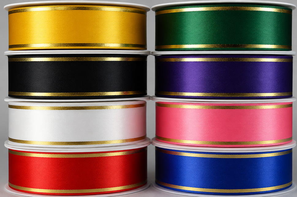 25mm & 38mm Rosette Tramline Ribbon x 100 metre Rolls!
