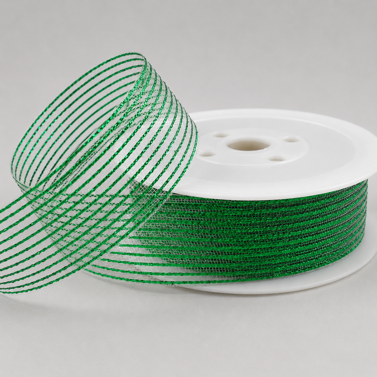 40mm & 63mm Striped Lurex Ribbon x 20 Metre Rolls!
