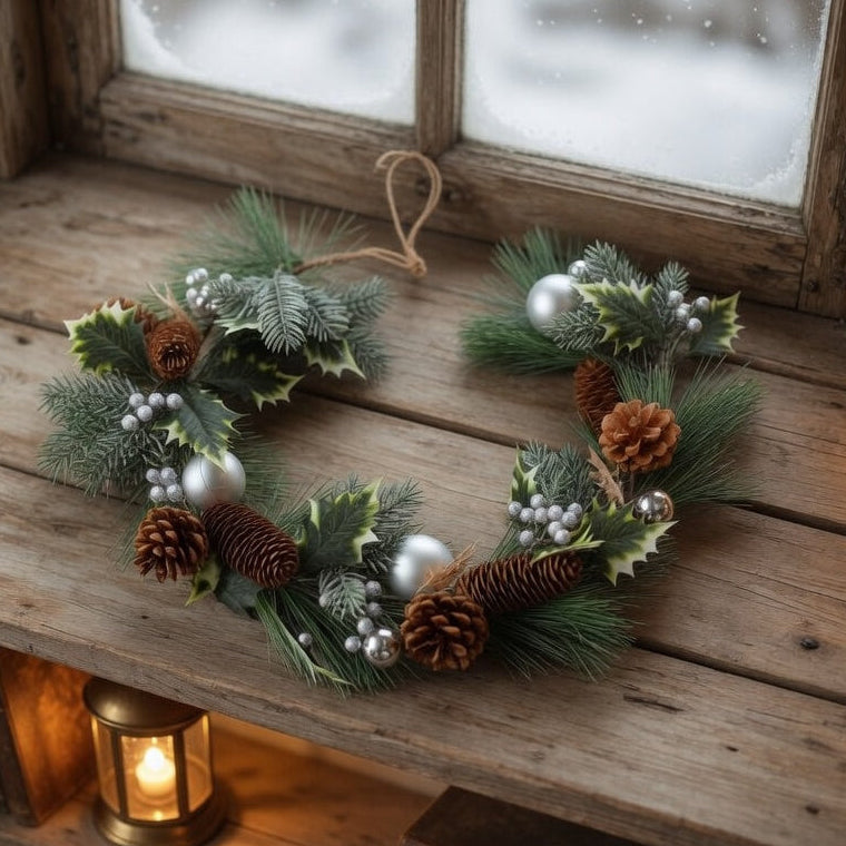 Christmas Pine Cones, Chestnuts & Baubles Garland