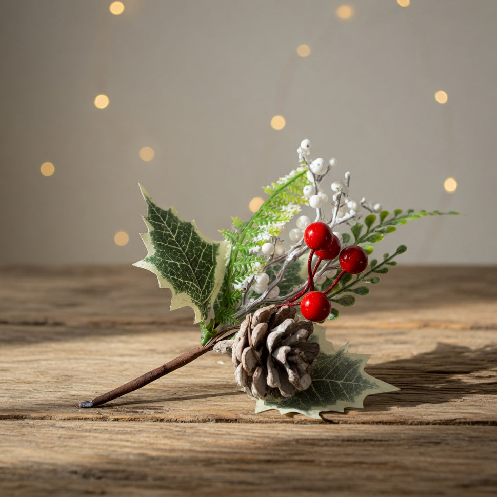 Snow Drops & Berries Christmas Pick
