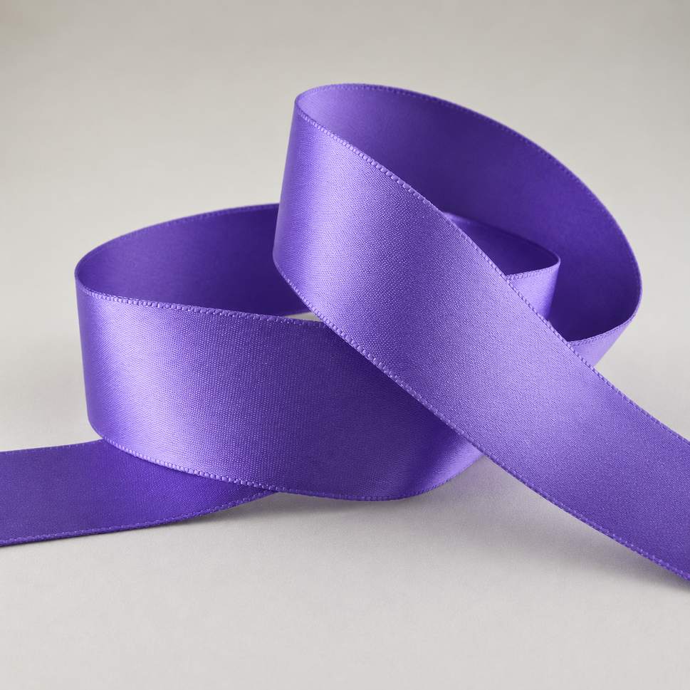 15mm, 25mm & 38mm Single Faced Satin Ribbon x 100 Metre Rolls!15mm / Purple