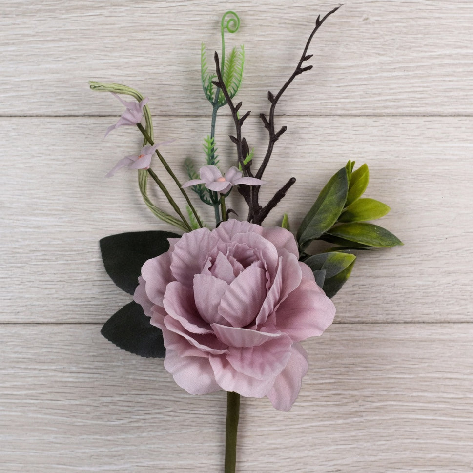 Dusky Lilac Lush Floral Pick