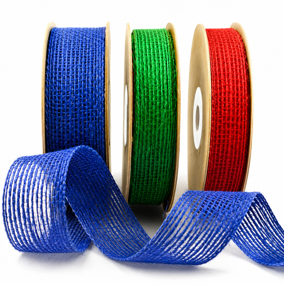 10mm, 15mm & 25mm Eco Jute Woven Ribbon x 10 Metres!