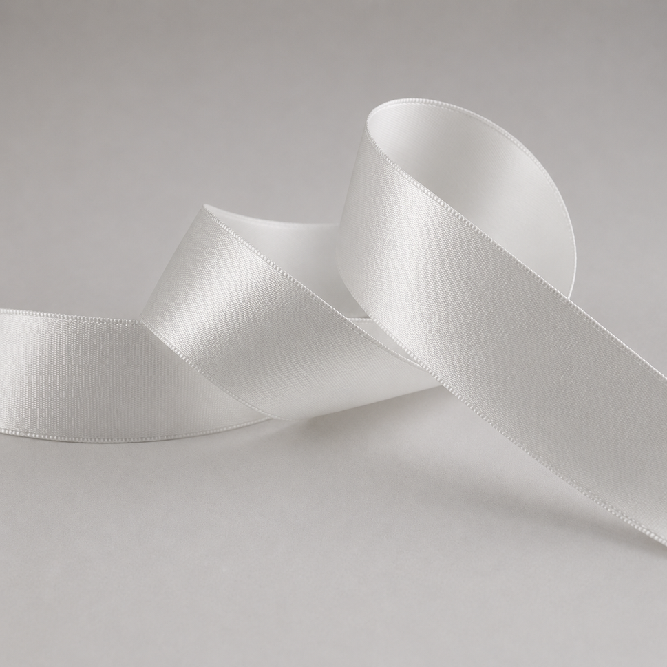 15mm, 25mm & 38mm Single Faced Satin Ribbon x 100 Metre Rolls!15mm / Eggshell