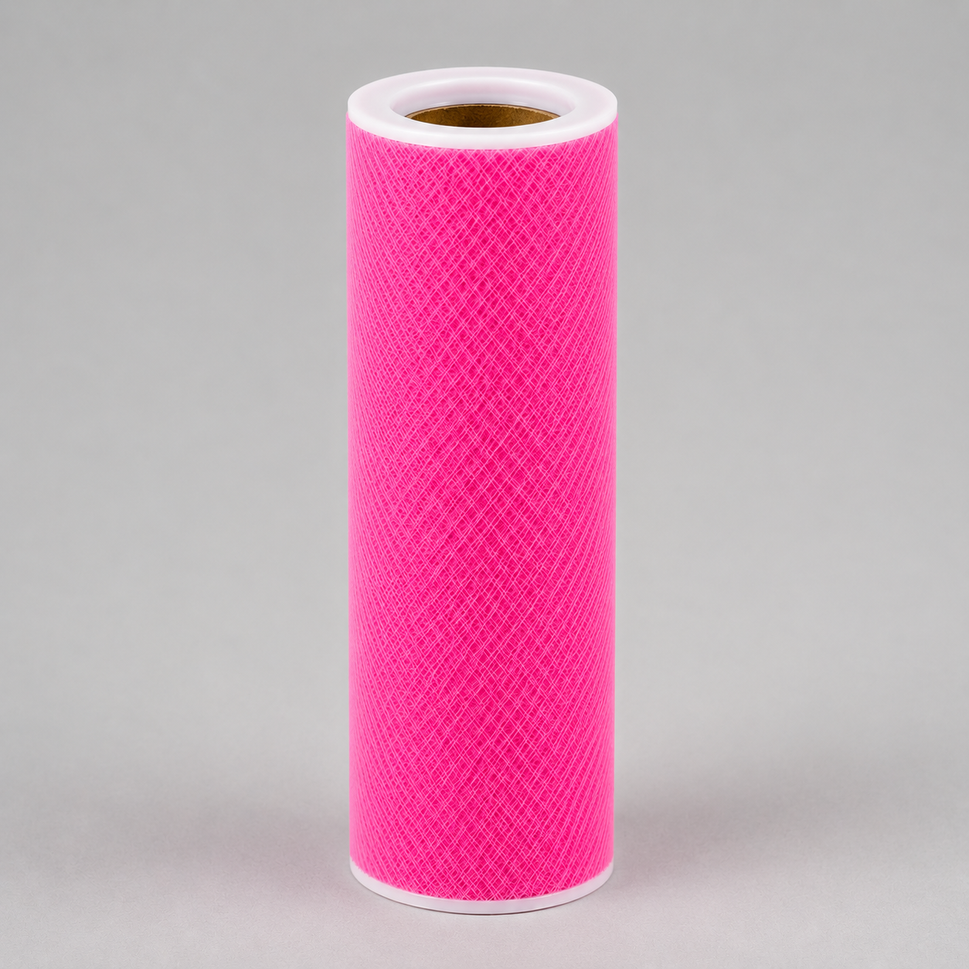 150mm Coloured Nylon Tulle Fabric x 10 Metre Rolls!Fuschia