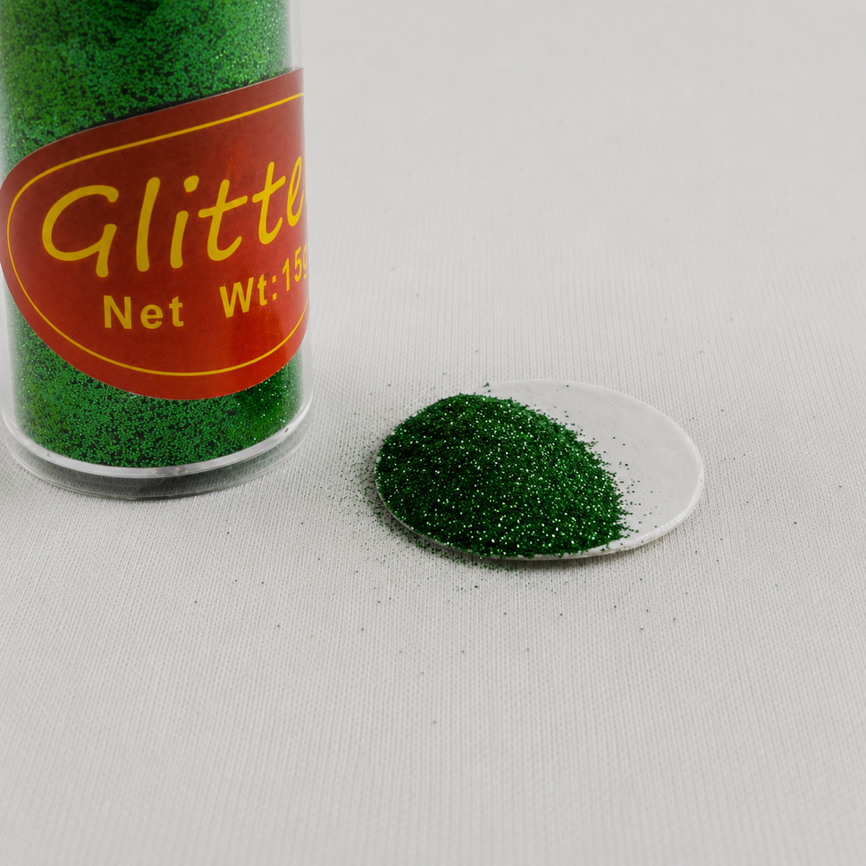 15g Pots of Colourful GlitterGreen
