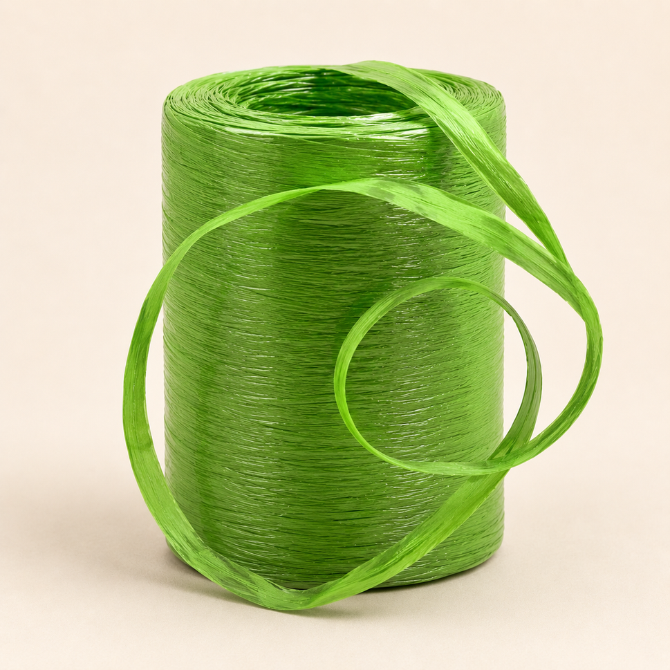 7mm Paper Rafia Ribbon x 200 Metre Rolls!Green