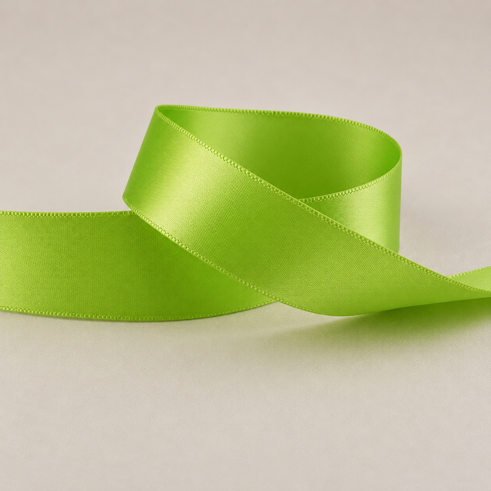 15mm, 25mm & 38mm Single Faced Satin Ribbon x 100 Metre Rolls!15mm / Green