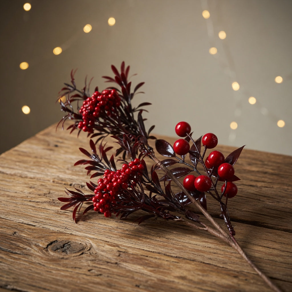 Red Berries Floral Pick