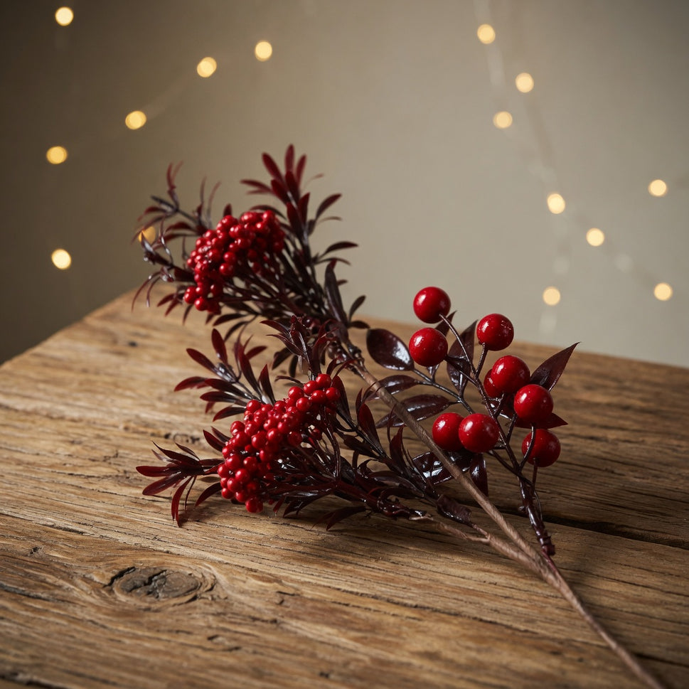 Red Berries Floral Pick