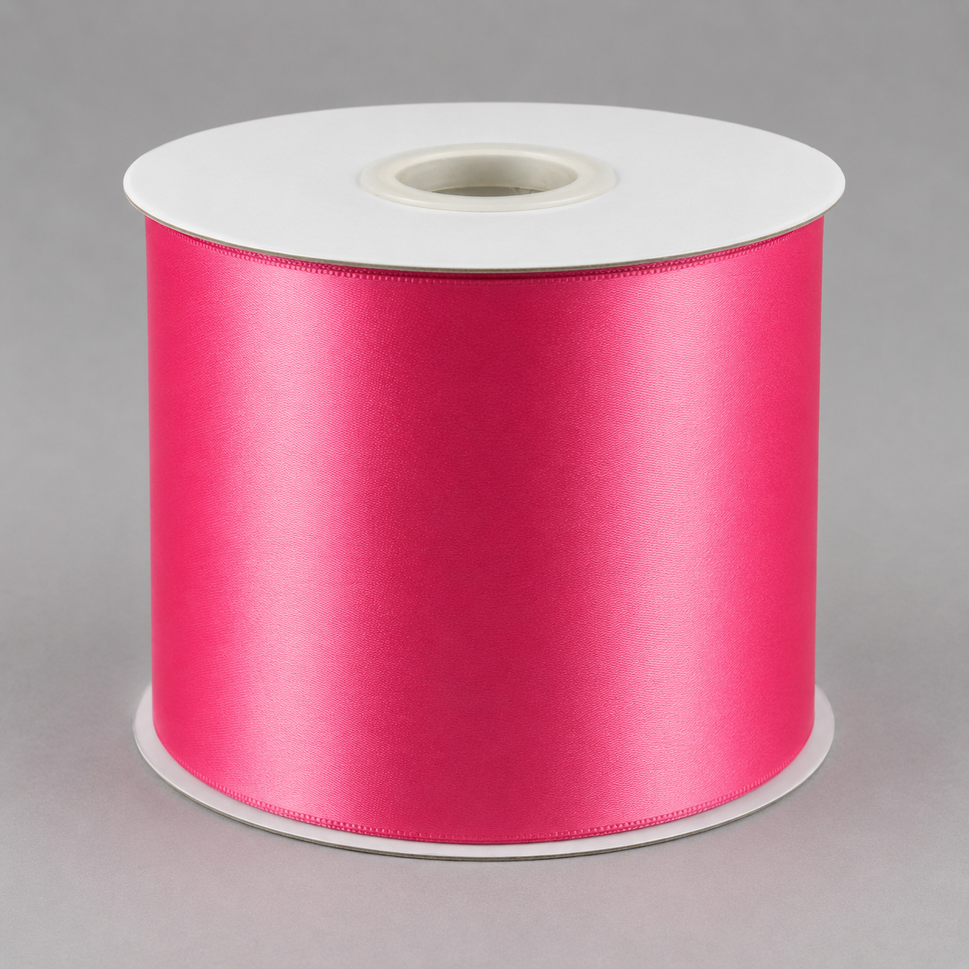 Single-Sided Satin Sash Ribbon, 100mm x 50mLight Fuschia