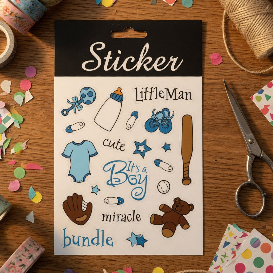 Blue Baby Crafting Stickers