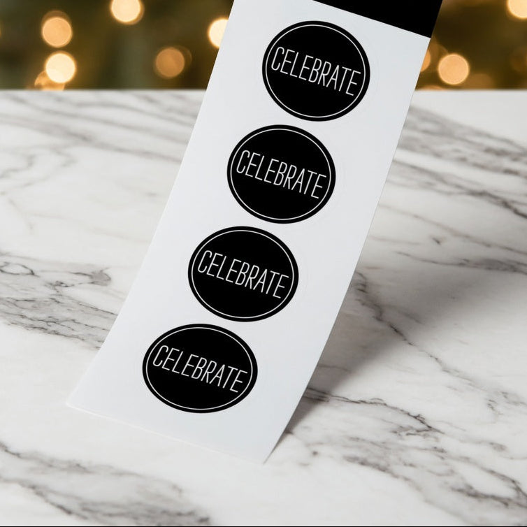 Celebrate Circular Stickers