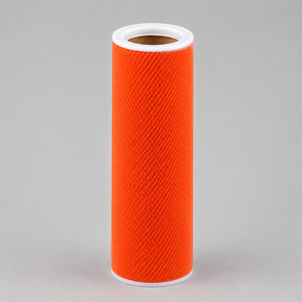 150mm Coloured Nylon Tulle Fabric x 10 Metre Rolls!Orange