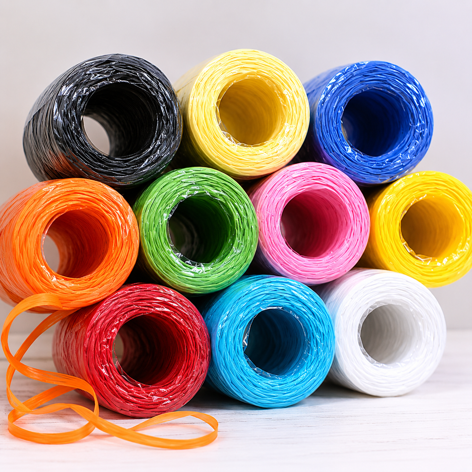 7mm Paper Rafia Ribbon x 200 Metre Rolls!