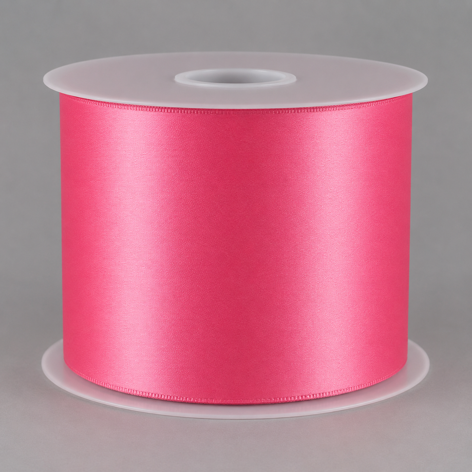 Single-Sided Satin Sash Ribbon, 100mm x 50mPink