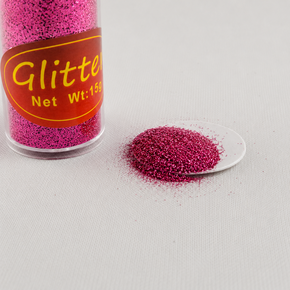 15g Pots of Colourful GlitterPink