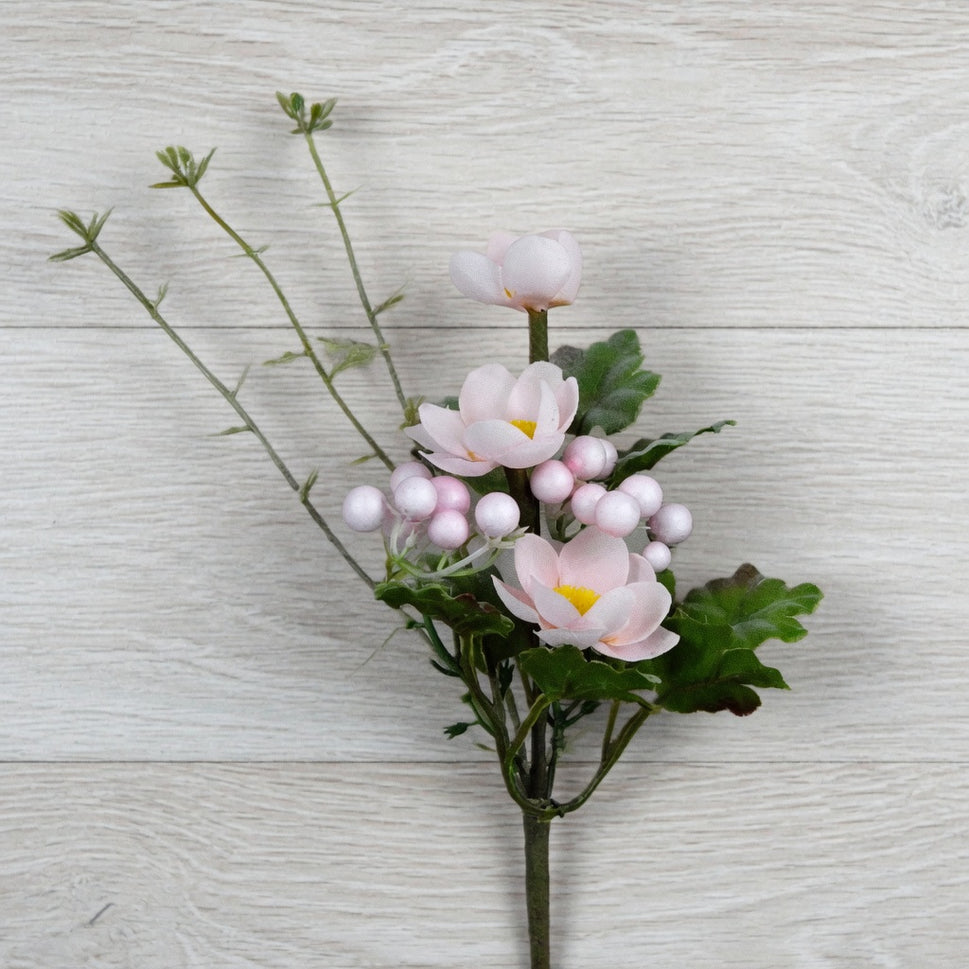 Delicate Pink Petals Floral Pick