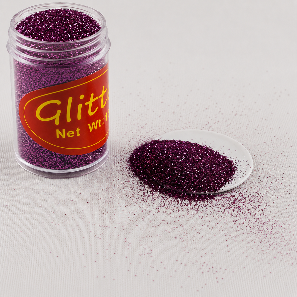 15g Pots of Colourful GlitterPurple
