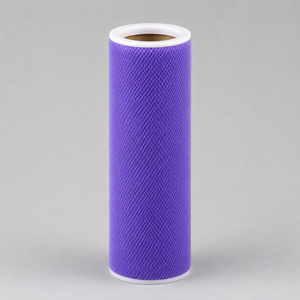 150mm Coloured Nylon Tulle Fabric x 10 Metre Rolls!Purple