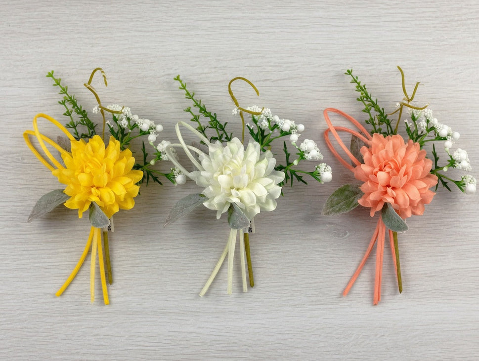 Spring Floral Pick & Curled Soft Ribbon